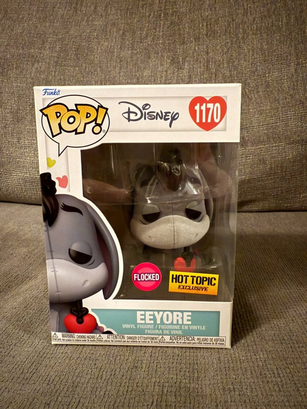 Funk Pop - Disney #1170 Eeyore - Flocked Hot Topic Exclusive